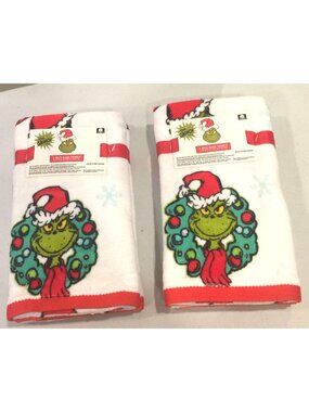 How the Grinch Stole Christmas Hand Towels Set of 2 Packages 2 Towels Each